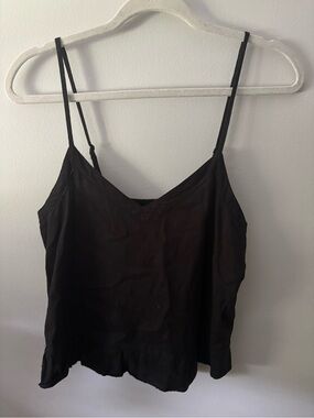 aerie Black V-Neck Spaghetti Strap Camisole